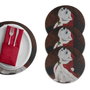 Hermia 3471Supla Mantel de Comedor Elegante y Duradero, Mezcla de Poliéster y Algodón, Diámetro 37 cm, Pack de 4 Unidades